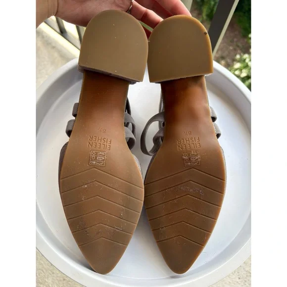 Eileen Fisher Metallic Comfort Heels - Picture 6 of 6